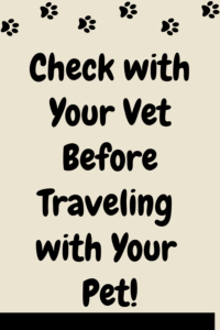 Check With Your Vet Before Traveling With Your Pet 