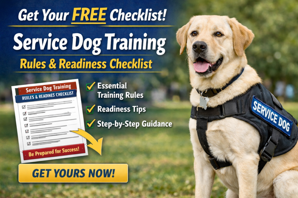 service dog training checklist