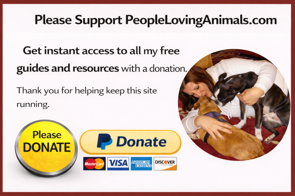 please donate to support PeopleLovingAnimals.com
