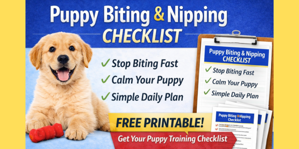 printable puppy biting and nipping checklist